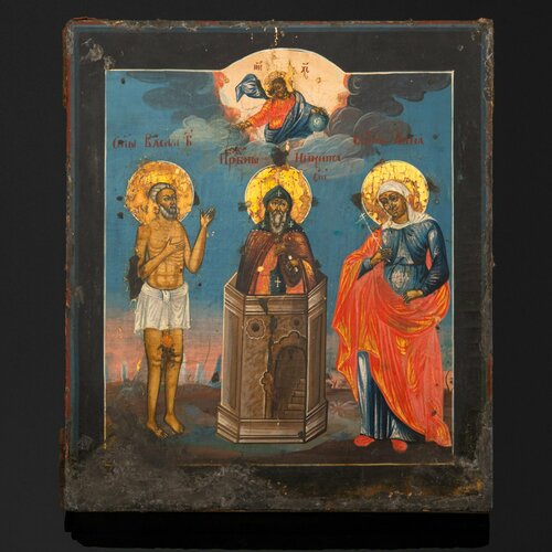 Икона Избранные святые (Св. Василий Блаженный, Преподобный Никита Столпник