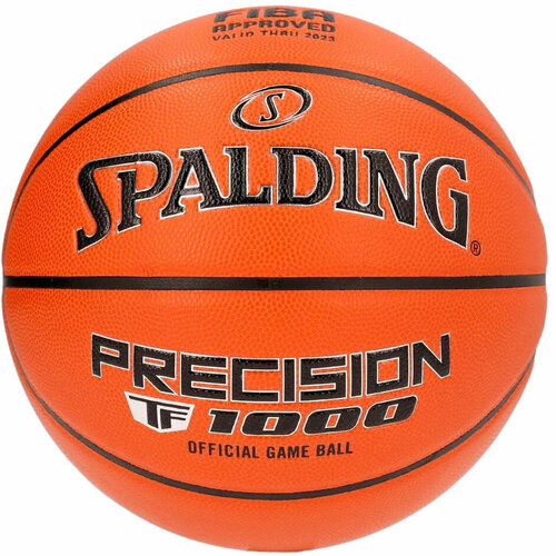 Мяч баскетбольный SPALDING TF-1000 Precision 77526z, размер 7, FIBA Approved мяч баскетбольный spalding tf 250 react р 6 fiba approved