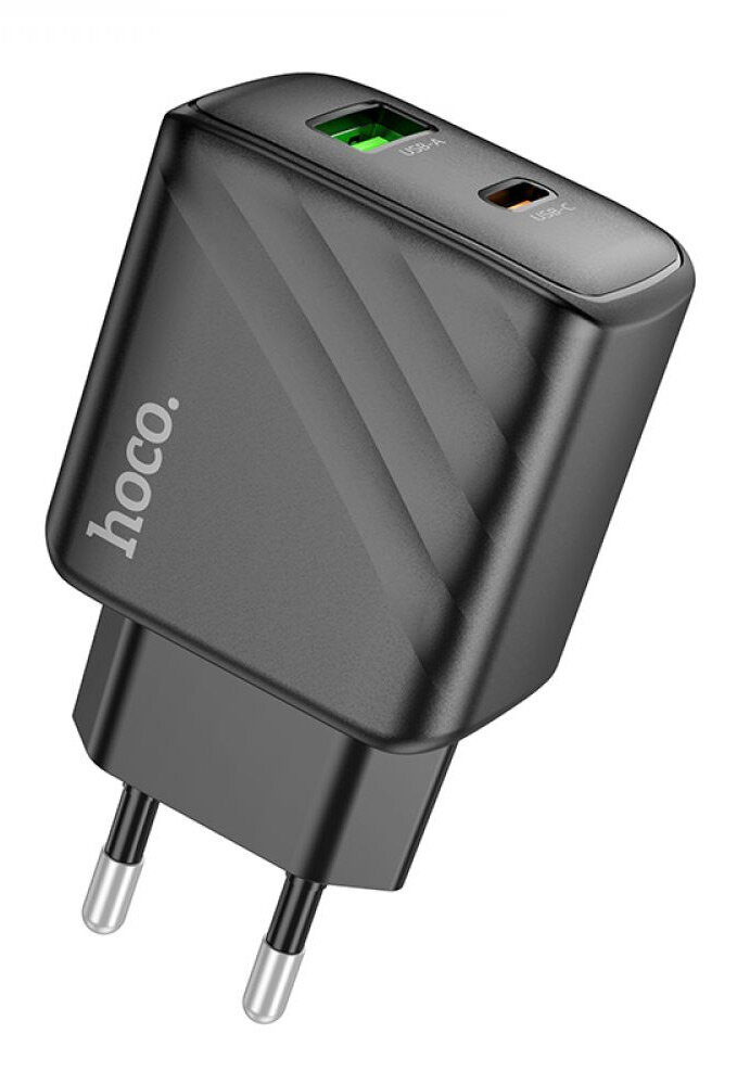 Быстрое зарядное устройство Hoco CS23A Sunlight dual port PD30W+QC3.0 charger black