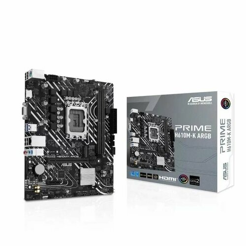 ASUS PRIME H610M-K ARGB LGA1700 H610 2DDR5 VGA HDMI 4 SATA 6 M2 USB 32 USB 20 mATX 90MB1G90-M0EAY0 996000₽