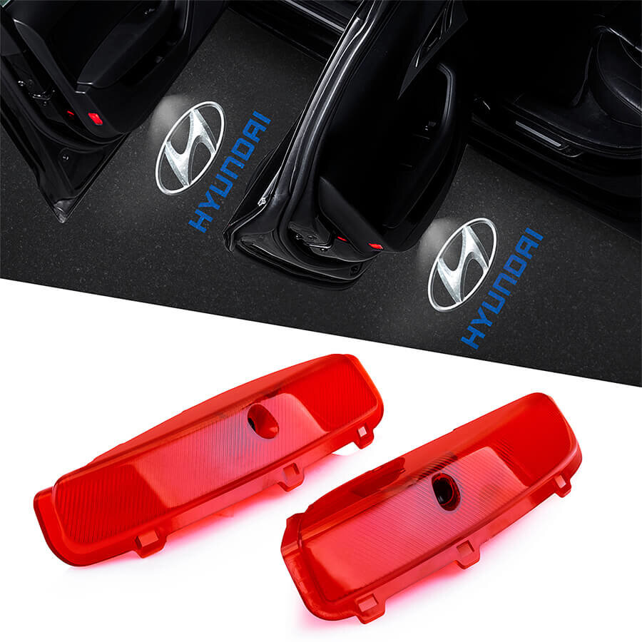 фото Штатная подсветка дверей с логотипом Hyundai - Хендай - тип 4 - 2 шт