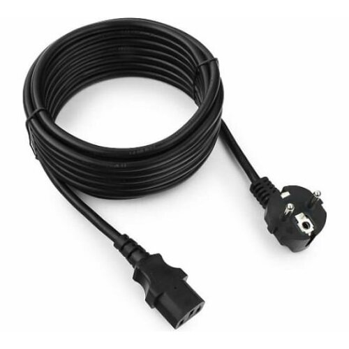Кабель Cablexpert питания 5м Schuko- C13 3x1кв. мм черный с заземлением пакет PC-186-1-5M кабель vcom 1 5м dp v1 4 cg632 1 5m