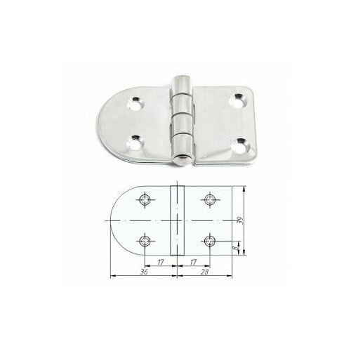 Петля неразъемная 67х39х2 мм
