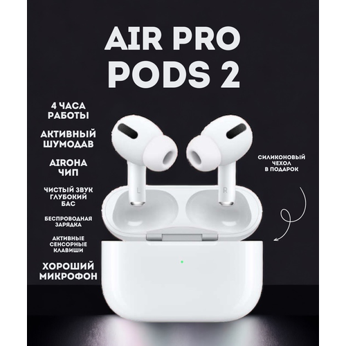 Наушники APods Pro 2 с анимацией и шумоподавлением белые 252000₽