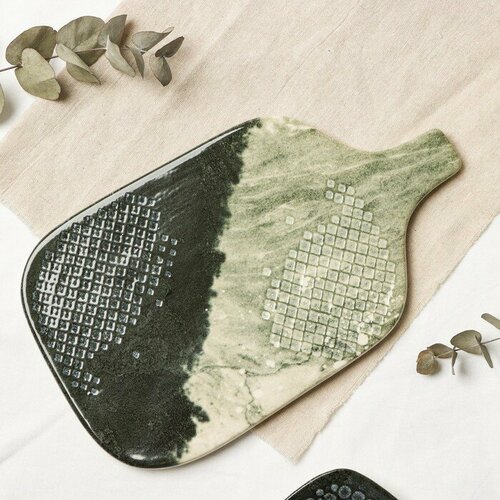 Dolce Ceramo Блюдо керамическое Стоун 297х175 см цвет серый 1033₽