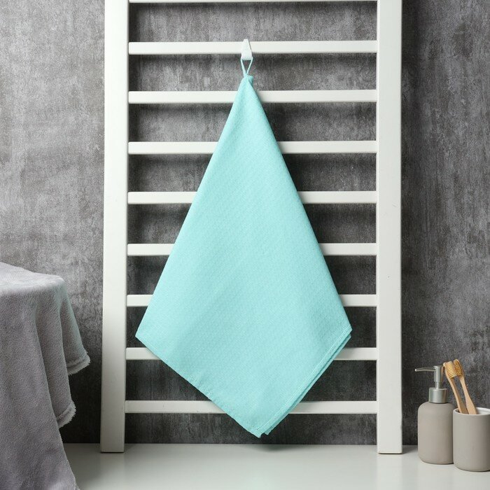 фото Экономь и Я Полотенце вафельное Экономь и Я 50*90 см, цв. небесный, 100% хл, 200г/м2