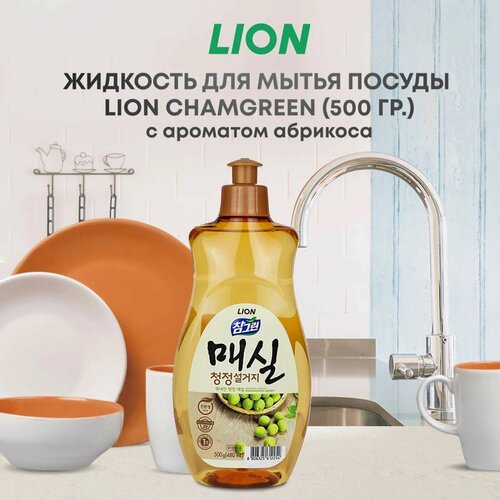 Средство для мытья посуды CJ LION Chamgreen bottle овощей и фруктов Японский абрикос 500г 1104₽