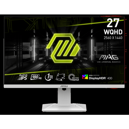 Монитор MSI MAG 274QRFW 27 169 WQHD2560x1440 Rapid IPS1ms 10001 100M1 400nit 178178 2xHDMI 20b DP 14a Tilt Swivel Height 3800000₽