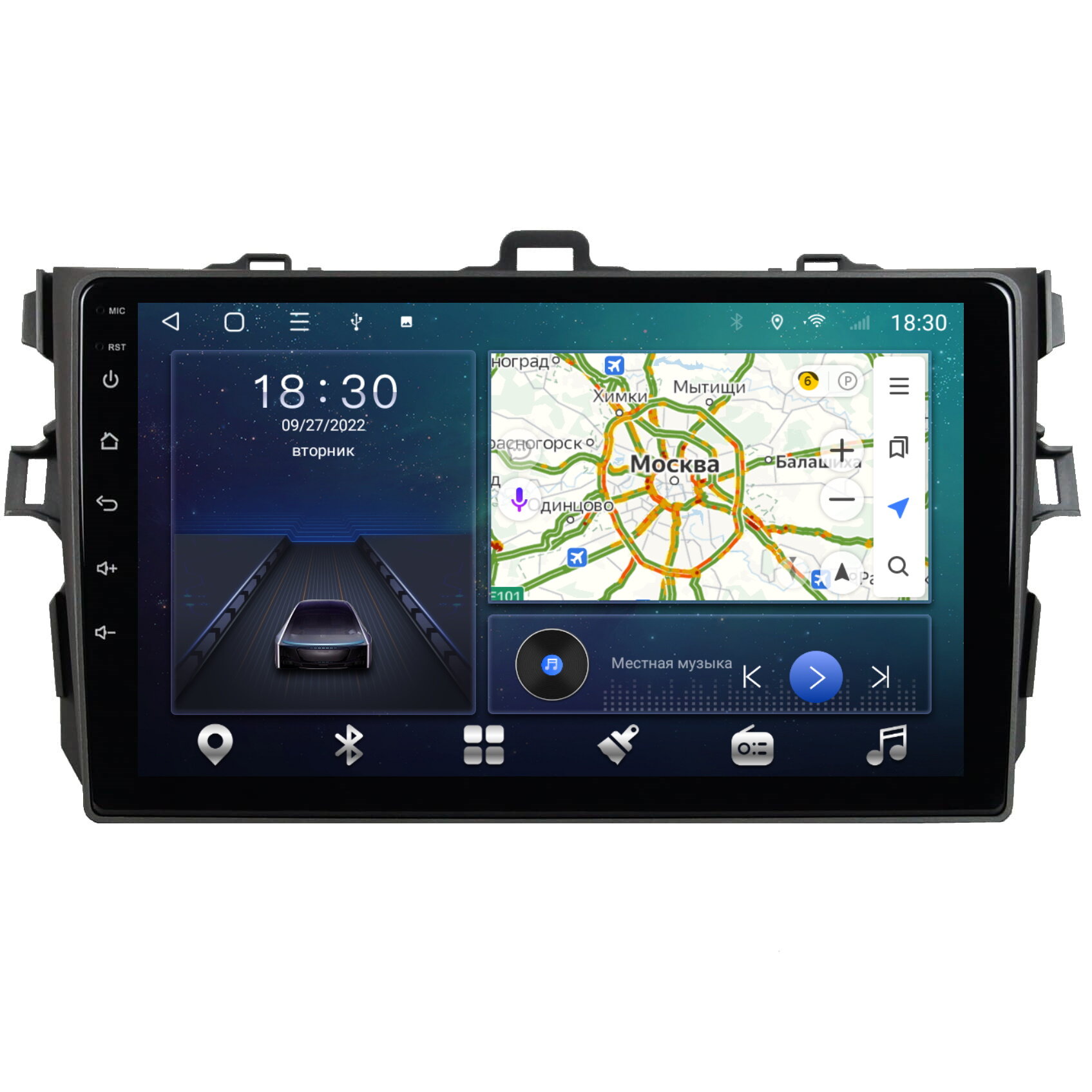 Магнитола CRS-300 Тойота Королла 2006-2012 Toyota Corolla E150 - Android 13 - Процессор 8 ядер - Carplay - DSP 36 полос - 4G(Sim)