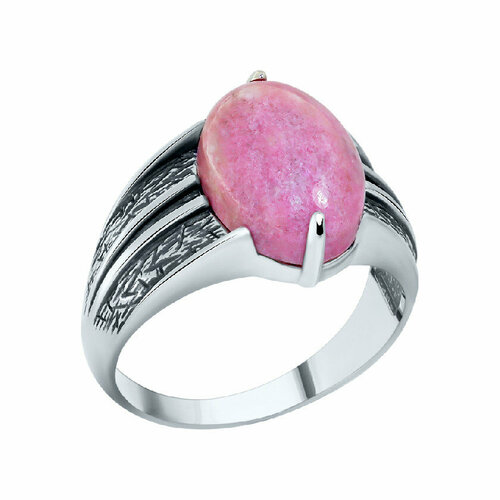 Кольцо Циркон С, серебро, 925 проба, родирование, цоизит, размер 19, золотой