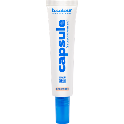 BB крем для лица B.COLOUR PROFESSIONAL 02 Medium (35 мл) корректирующий 5в1 увлажняет и ухаживает за кожей 24 часа, маскирует несовершенства, выравнивает тон и рельеф кожи, не создавая эффект маски. Инновационные белые частицы подстраиваются под цвет кожи, превращаются в тональное средство с легким комфортным покрытием. Стойкая формула на 24 часа. BB крем против несовершенств с эффектом "макияж без макияжа" моментально делает кожу чистой и гладкой, придает естественное сияние, свежий и отдохнувший вид. Формула гибрид Beauty Balm (бальзам красоты) заменяет сразу 5 средств: дневной крем, праймер, флюид, тональный крем и консилер. Ухаживающая формула, которую дополняют тонирующие частицы, борется с несовершенствами и маскирует покраснения, прыщи и черные точки, расширенные поры, пигментные пятна, морщины и тонкие линии, темные круги под глазами и сосудистую сеточку. Легкая невесомая текстура ложится ровно, не забивается в поры и морщины, не скатывается и не утяжеляет кожу, позволяя ей дышать. Подходит для всех типов кожи, даже для чувствительной.