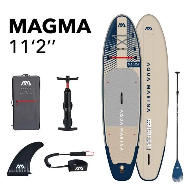 Надувная SUP-доска (SUP board) Aqua Marina Magma 11'2" S23 (340 х 84 х 15 см) с насосом, веслом и страховочным лишем