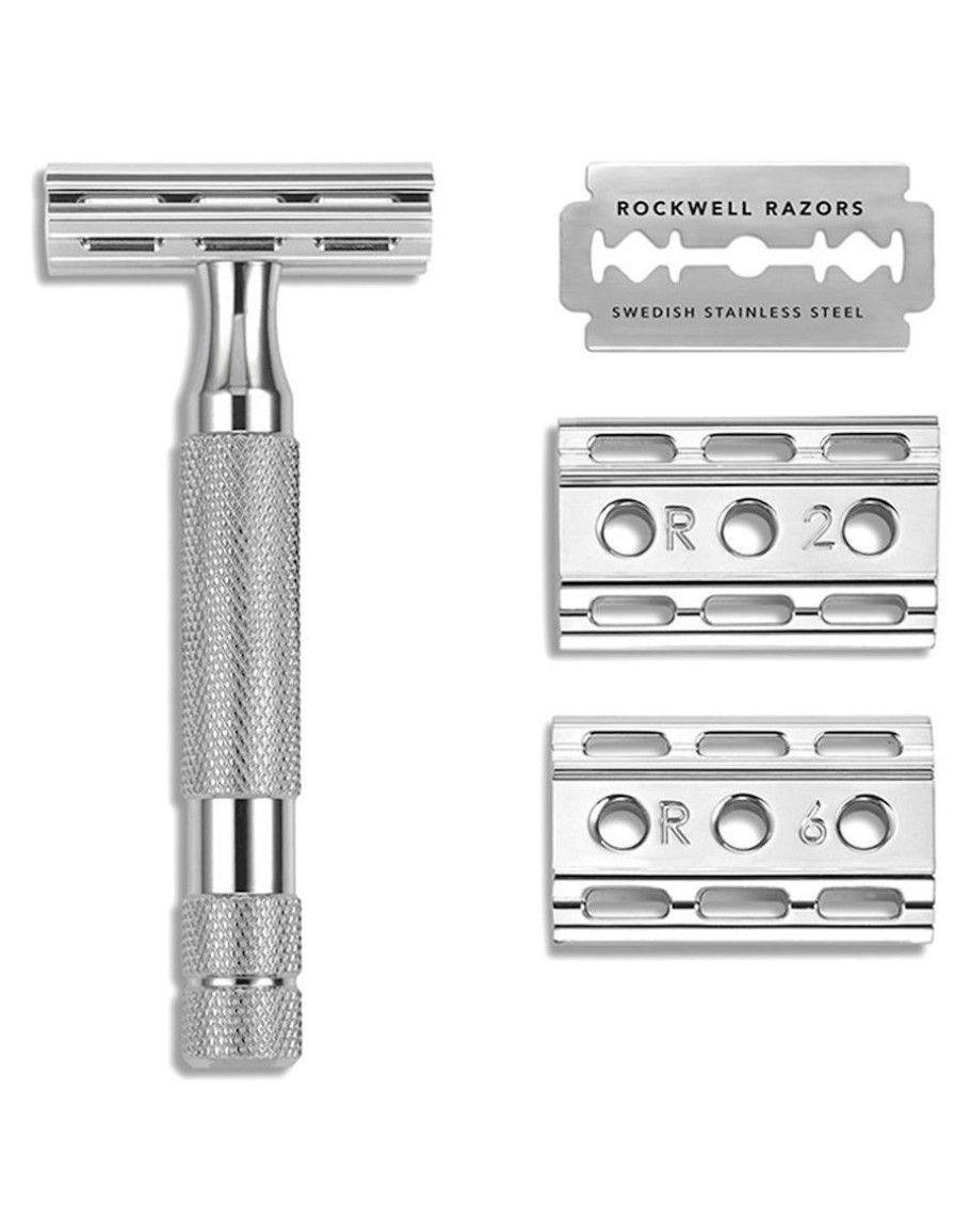 Т-образная бритва Rockwell 6C, белый хром Rockwell Razors - фото №9