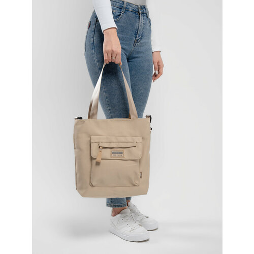 Сумка шоппер Picano NL1035beige, фактура гладкая, бежевый