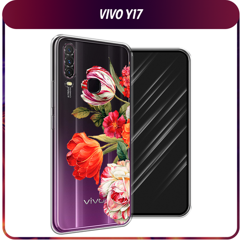 Силиконовый чехол на Vivo Y17/Y12 / Виво Y17/Y12 Весенний букет, прозрачный силиконовый чехол на vivo y12 виво y12 несобранный букет прозрачный