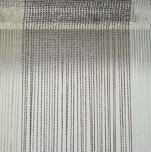 Нитяная штора 2,8 м на 3 м готовая с серебристым люрексом, цвет: шоколадный, бежевый, жемчужный