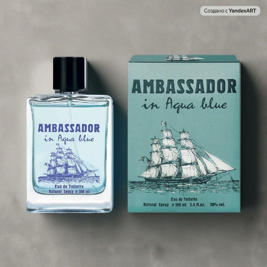 Genty туалетная вода Ambassador in Aqua Blue, 100 мл