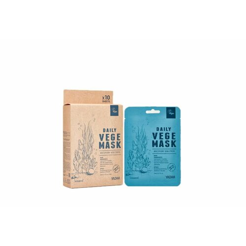 YADAH Набор восстанавливающих тканевых масок для лица Daily Vege Mask Seaweed 1020₽