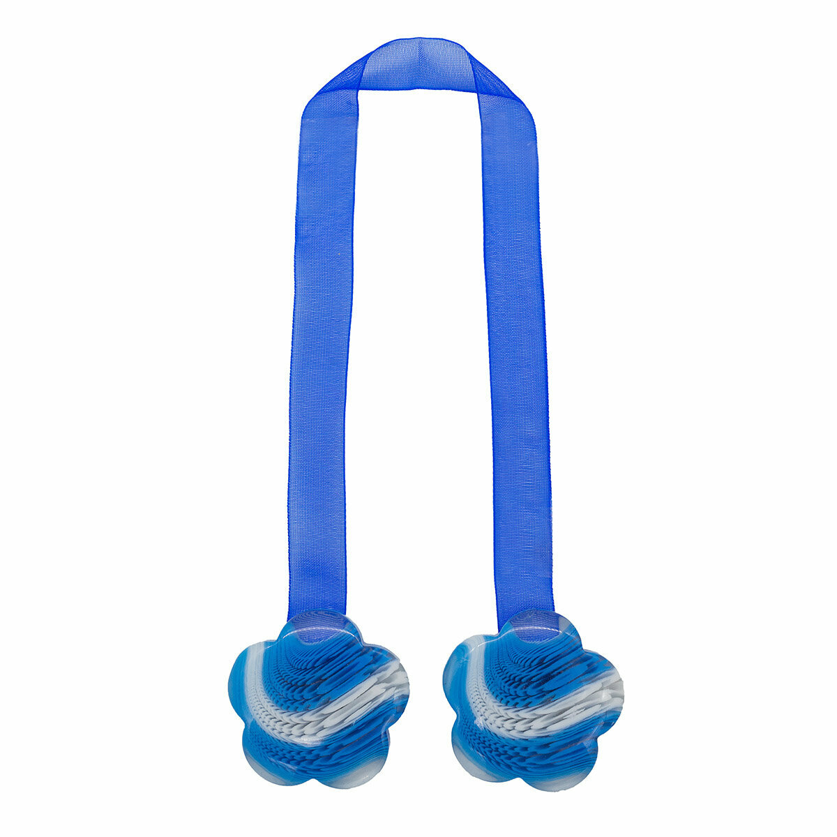 Подхват для штор магнитный, 2 шт, 3,5*3,5 см, WeHome 'Цветок', голубой