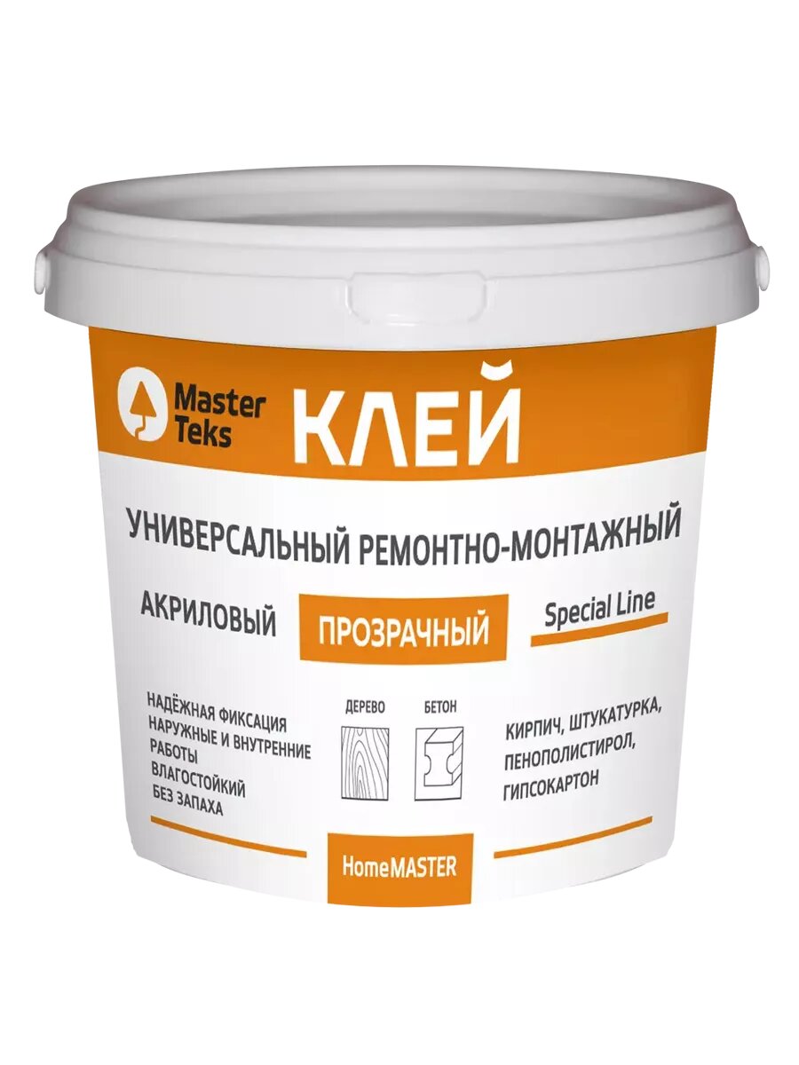 Клей для ремонта и монтажа 0.9 кг бесцветный