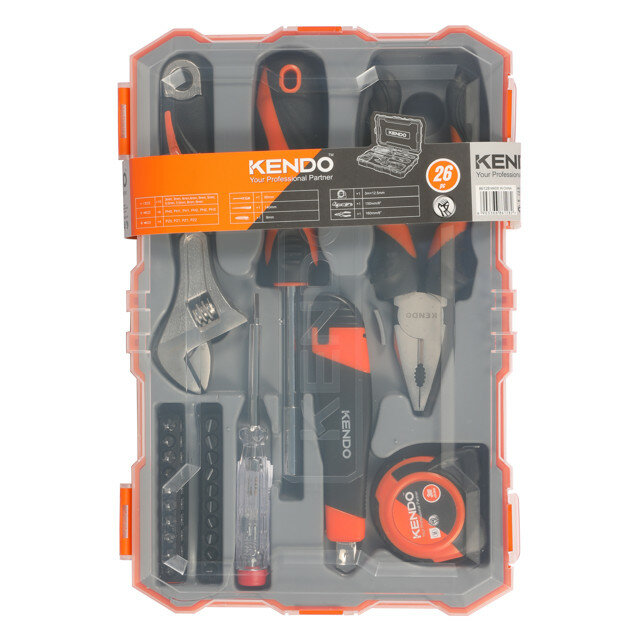 Набор инструментов KENDO 26 предметов в пластиковом кейсе