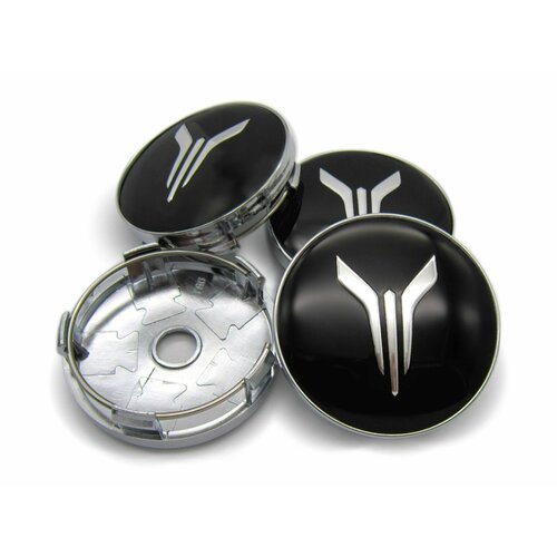 Колпачки заглушки на литые диски VOYAH black 6056 мм комплект 4 шт 893₽