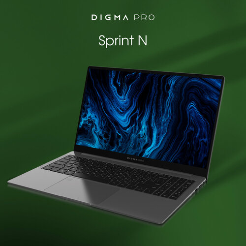 Ноутбук Digma Pro Sprint N 156 IPS AMD Ryzen 5 5500U DDR4 16ГБ SSD 512ГБ AMD Radeon темно-серый dn15r5-adxw05 50129₽