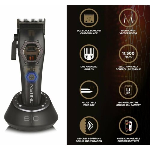 Профессиональная аккумуляторная машинка для стрижки с двигателем SC STYLECRAFT Instinct METAL Edition Vector Stylecraft 11500об 4100000₽