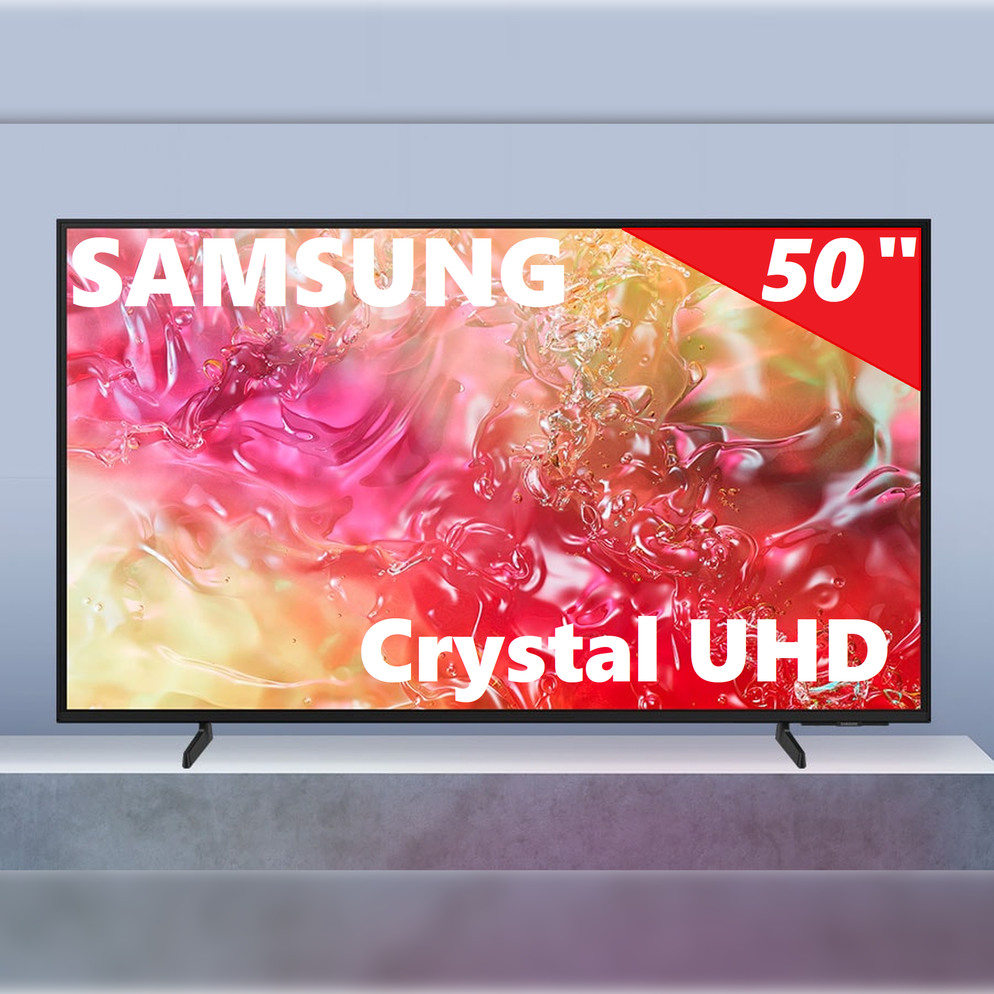 50" Телевизор SAMSUNG Crystal UHD DU7100 (UE50DU7100UXRU), 4K Smart TV, 3840x2160, Wi-Fi, Bluetooth, 3HDMI, 1USB, черный