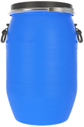 Бочка пищевая пластиковая ПНД (HDPE) синяя Open Top, 65 литров, ЗТИ Самара
