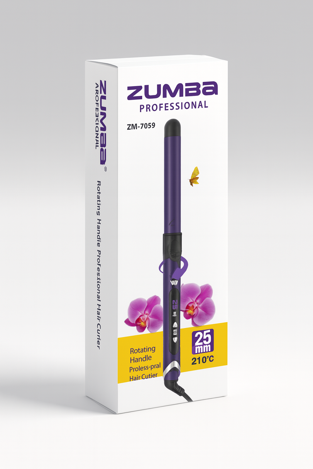 Щипцы для волос Zumba ZM-7059, керамическое покрытие, 25мм, 10 режимов нагрева