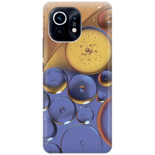 фото Силиконовый чехол на xiaomi mi 11 / сяоми ми 11 с принтом "сине-желтые пузырьки" gosso