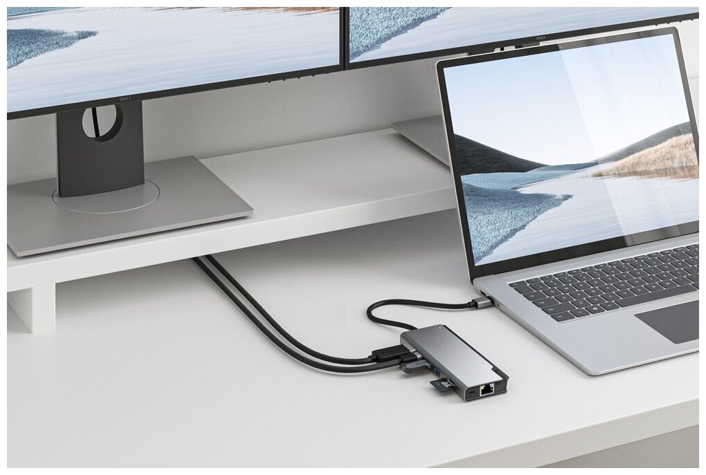 Адаптер Alogic Ultra Series USB-C Dock plus Gen 2 PD 100W серый космос