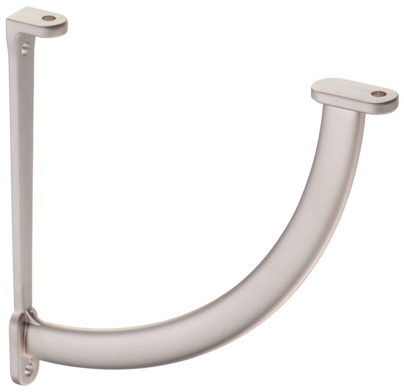 фото Комплект из 2 шт. Кронштейн полки металлический, мaтовый никeль