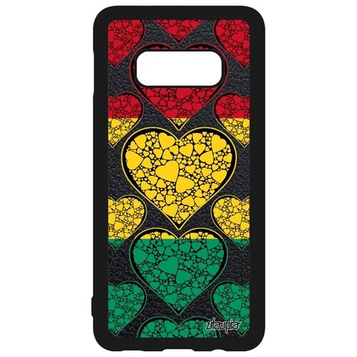 фото Противоударный чехол для смартфона // samsung galaxy s10e // "флаг гвинеи с сердцем" любовь патриот, utaupia, цветной