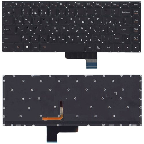 Клавиатура для ноутбука lenovo IdeaPad Yoga 700-14ISK черная с подсветкой 2230₽