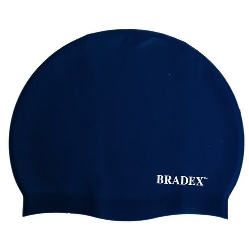 Шапочка для плавания силиконовая, Bradex (товары для спорта и отдыха, темно-синяя, SF 0327)