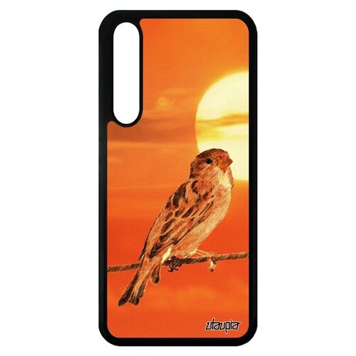 фото Яркий чехол для // huawei p20 pro // "воробей" городской птичка, utaupia, оранжевый