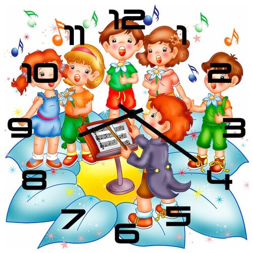фото Svs настенные часы svs 3502627 урок пения у детей