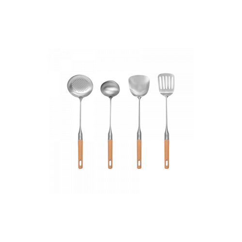 Набор кухонных принадлежностей Xiaomi Stainless Steel With Beech Handle 4 pieces