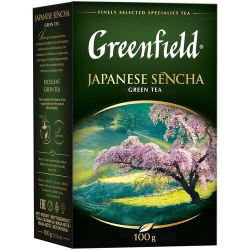 Чай Greenfield Japanese Sencha крупнолистовой зеленый, 100г