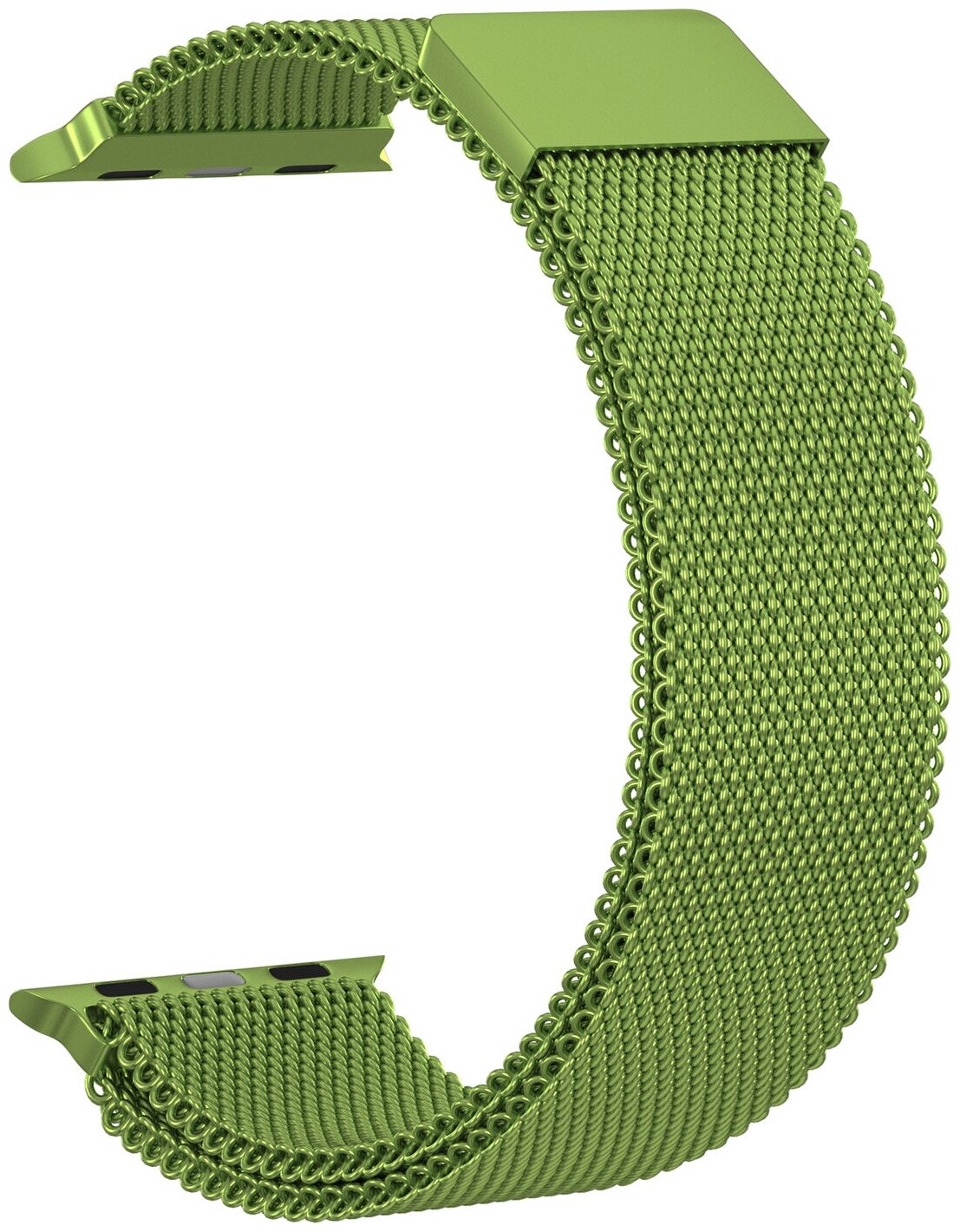 Ремешок металлический GSMIN Milanese Loop для Apple Watch 42/44mm (Оливковый)