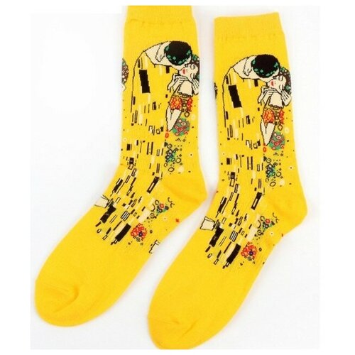 Носки Frida, размер 36-43, желтый носки женские мужские хлопковые в стиле харадзюку классические повседневные смешные носки с рисунком ван гога с принтом масляных красок