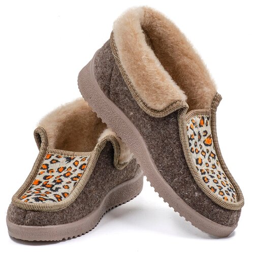 Бабуши женские Raffinage (Коричневый, Леопард, 37)