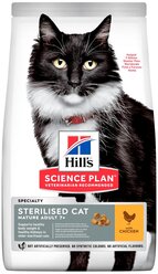 Сухой корм для стерилизованных пожилых кошек Hill's Science Plan, с курицей 3 кг