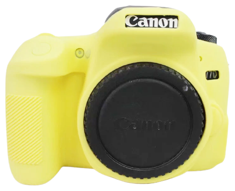 Защитный силиконовый чехол MyPads для фотоаппарата Canon EOS 77D ультра-тонкая полимерная из мягкого качественного силикона желтый