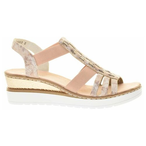 фото Босоножки rieker женские летние, размер 41, цвет розовый, артикул v3822-31