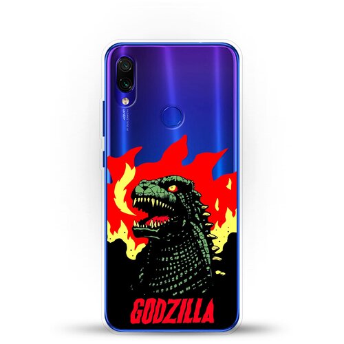 фото Силиконовый чехол годзила на xiaomi redmi note 7 pro andy & paul