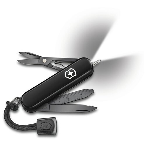 Швейцарский нож-брелок VICTORINOX Signature Lite Onyx Black, длина лезвия 4 см, 8 функций. 0.6226.31P