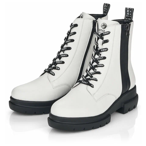 Ботинки берцы Remonte Dorndorf, размер 37, белый, черный женские ботинки демисезонные remonte р 39